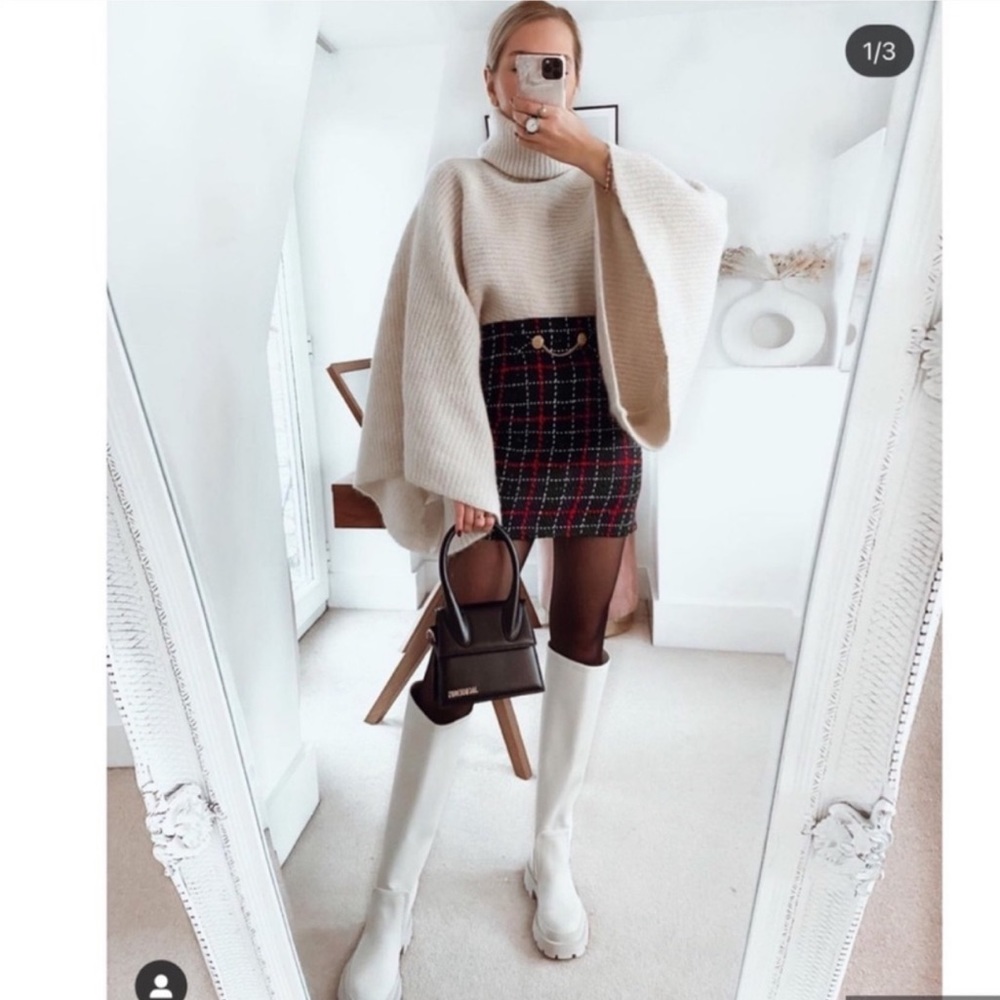 NWT ZARA Wool & Alpaca Blend Knit Sweater S